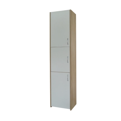 Słupek łazienkowy Adaś 3D Sonoma + front Biały 40 cm