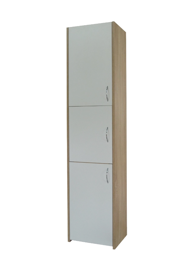 Słupek łazienkowy Adaś 3D Sonoma + front Biały 30 cm