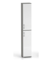 Szafa biurowa Pola 215 - 2D 40 cm Szary Arktyczny z białymi frontami