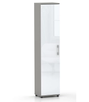 Regał szafa G 40 1D Szary z białym frontem połysk