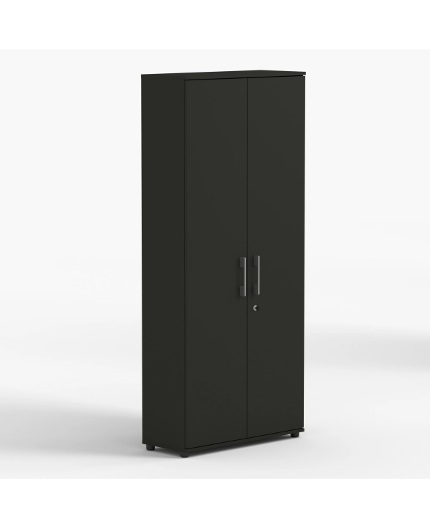 Regał  szafa biurowa G 60 2d Czarna 60 cm z zamkiem na klucz