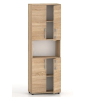 Regał biurowy na ksiażki i segragatory G 60 4d dąb sonoma, 60 cm