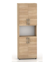 Regał biurowy na ksiażki i segragatory G 60 4d dąb sonoma, 60 cm