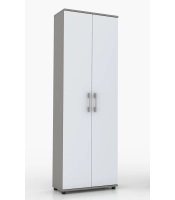 Regał  szafa biurowa G 80 2d Szary z białymi frontami 80 cm