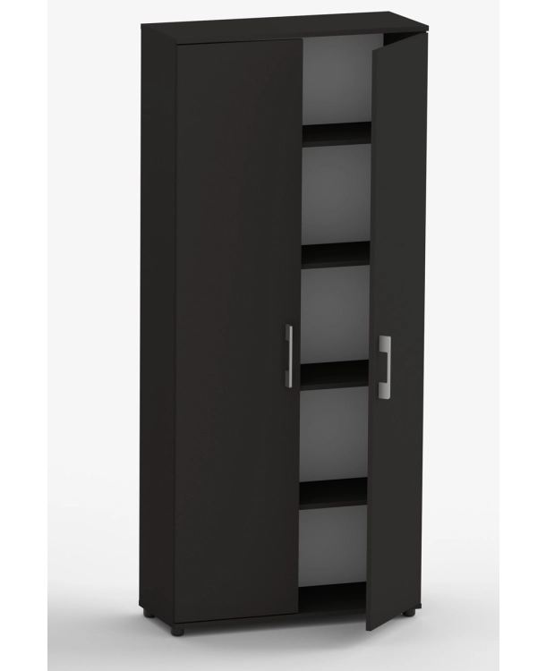 Szafa biurowa regał G 80 2d czarna 80 cm, 5 półek czerń aksamitna