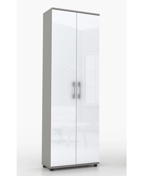 Regał  szafa biurowa G 80 2d Szary połysk 80 cm