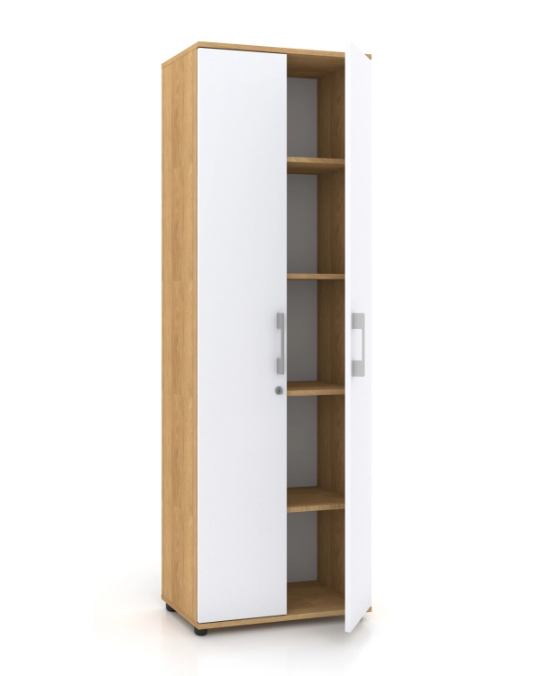 Szafa biurowa G 80 2d HIKORA Naturalna 80 cm zamykana na klucz