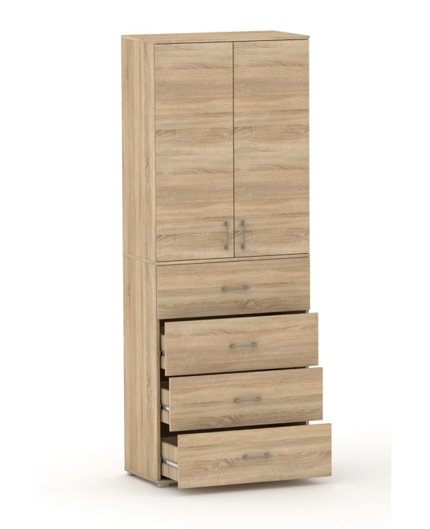 Szafa na ubrania z drążkiem Pola 215 - 4 szuflady 60 / 70 / 80 cm Da Sonoma