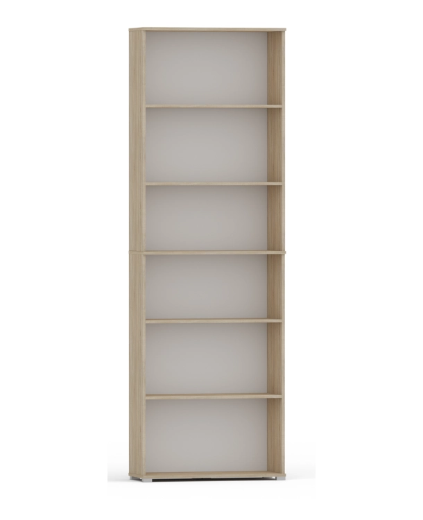 Regał Pola 215x60 dąb sonoma. Szeroki 60 cm, 6 półek na książki i segregatory