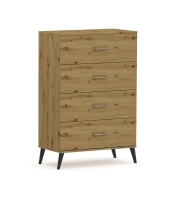 Komoda POLA 4N Dąb Artisan - 4 szerokości 50 - 80 cm dwie pratyczne szuflady