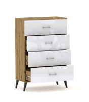 Komoda POLA 4N Dąb Artisan / Połysk - 4 szerokości. 50 - 80 cm Pojemna !