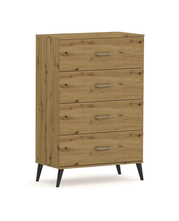 Komoda POLA 4N Dąb Artisan - 4 szerokości 50 - 80 cm dwie pratyczne szuflady