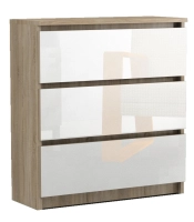 Komoda RICO 3s WYSOKI POŁYSK 80 cm AKRYL Sonoma
