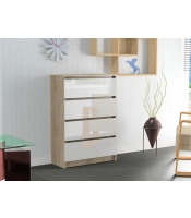Komoda RICO 4s WYSOKI POŁYSK 80 cm AKRYL Sonoma