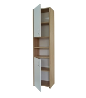 Słupek łazienkowy Adaś 2D Sonoma + Front Biały 40 cm