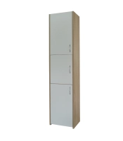 Słupek łazienkowy Adaś 3D Sonoma + front Biały 40 cm