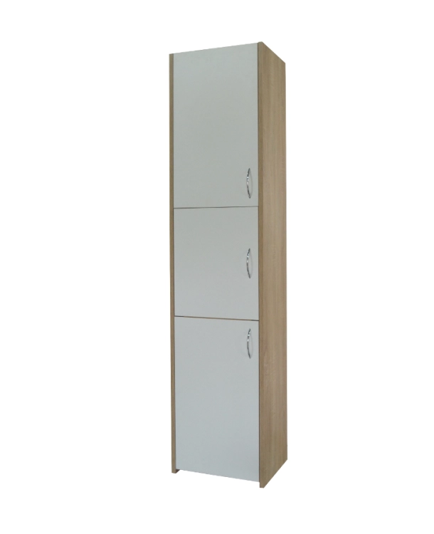 Słupek łazienkowy Adaś 3D Sonoma + front Biały 40 cm