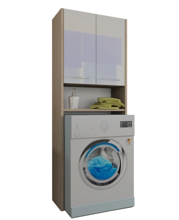 Szafka łazienkowa nad pralke LUNA 64 cm  POŁYSK AKRYL Sonoma