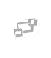 Połka wisząca 3Z Dąb Sonoma 80x57x20 cm - pozioma lub pionowa
