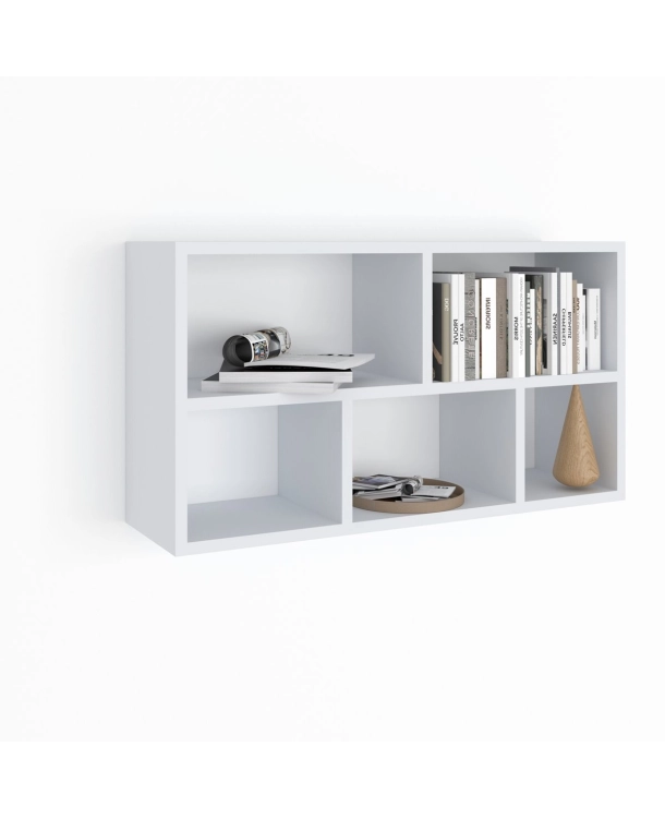 Połka wisząca 4P biała 80x50x20 cm - pozioma lub pionowa