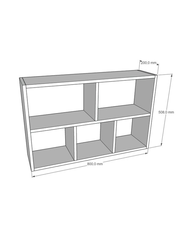 Połka wisząca 4P dąb sonoma 80x50x20 cm - pozioma lub pionowa
